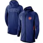 nike veste zipper hoodie nba detroit pistons blue authentic